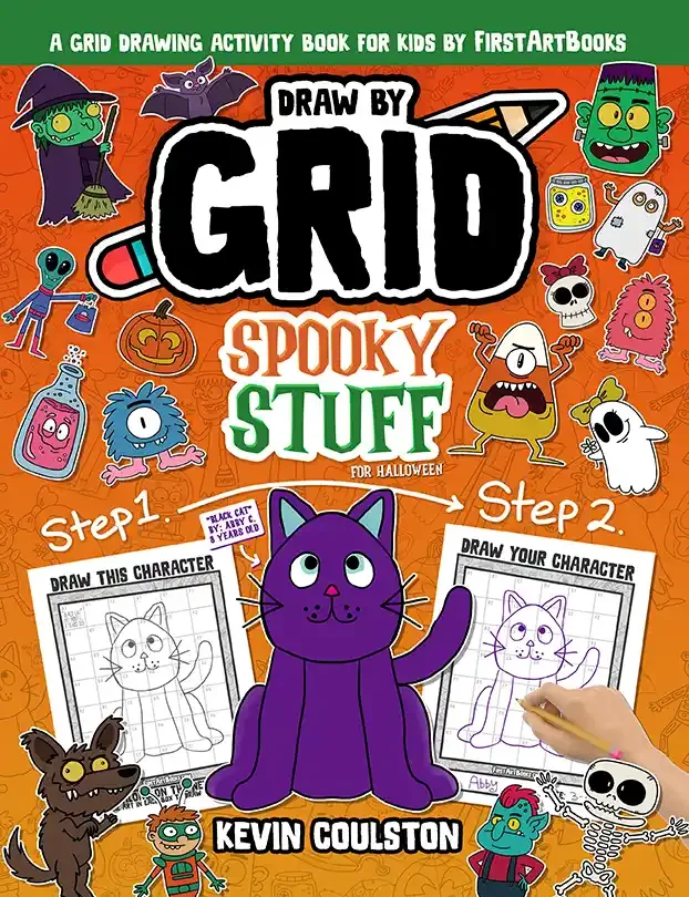 Draw by Grid: Spooky Stuff for Halloween book cover