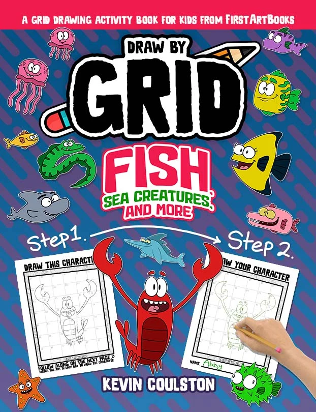 Draw by Grid: Fish, Sea Creatures, and More book cover