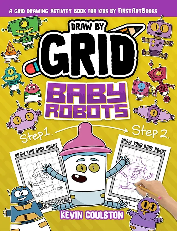 Draw by Grid: Baby Robots book cover