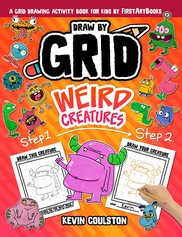 Draw by Grid: Weird Creatures book cover