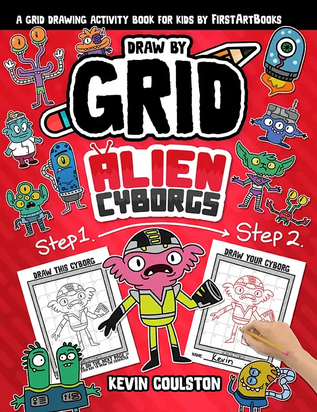 Draw by Grid: Alien Cyborgs book cover