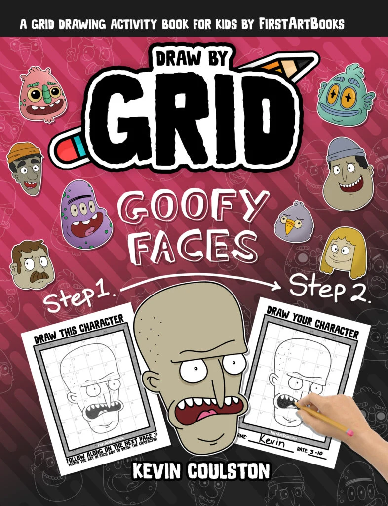 Draw by Grid: Goofy Faces book cover