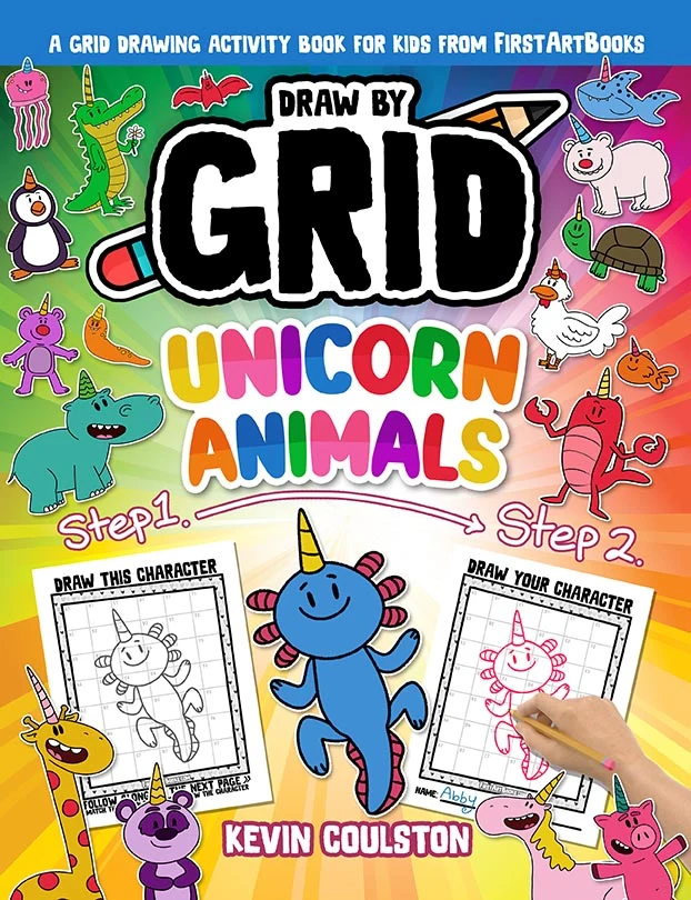 Draw by Grid: Unicorn Animals book cover