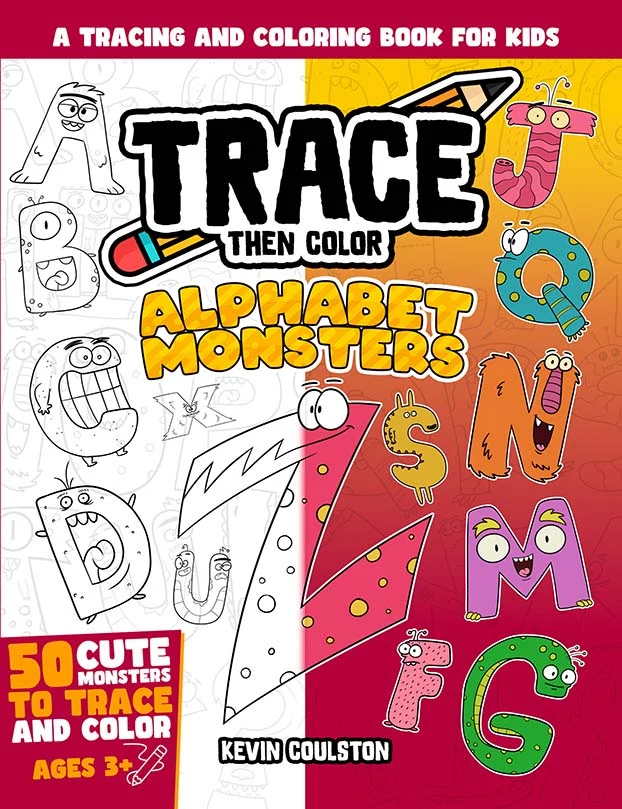 Trace Then Color: Alphabet Monsters book cover