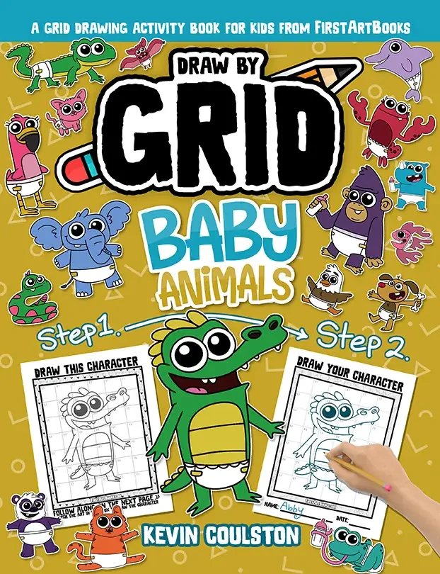 Draw by Grid: Baby Animals book cover